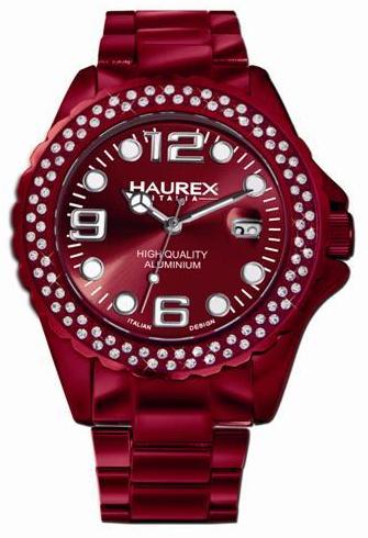 Haurex Ladies XK374DRR INK Stone Collection Red Aluminum Watch